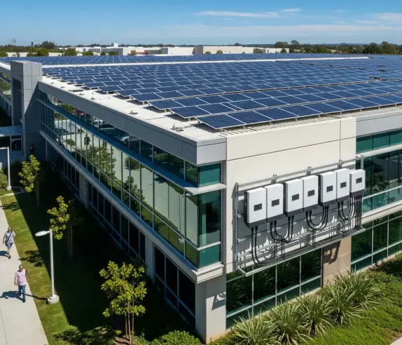 Office building suitable for commercial rooftop solar