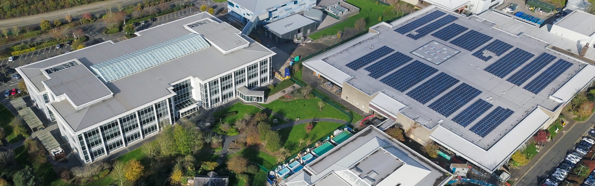 Industrial solar panel installation for factories and manufacturing facilities