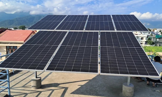 Solar panels installed on a residential rooftop