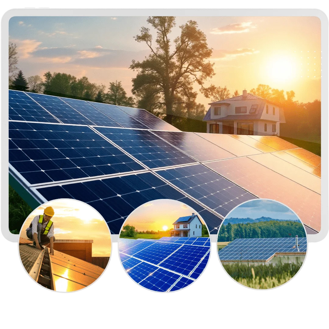 Solar panels installed for renewable energy generation